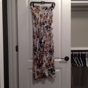 Floral flowy maxi skirt